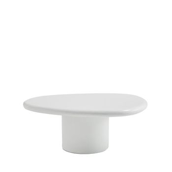 Mesa baja orgánica de fibra de cemento l80cm - blanco, blanca