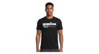 camiseta de manga corta ironman 70 3 italia emilia romagna negra para hombre
