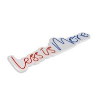 iluminacion led decorativa de plastico less is more rojo azul 69x19x2 cm