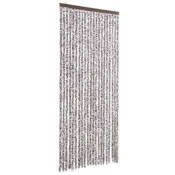 Cortina Mosquitera | Mosquitera Chenilla Marrón Y Beige 90x220 Cm