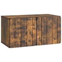 mueble de tv de pared 595 x 31 x 30 cm roble ahumado vidaxl