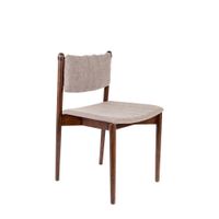 silla de tela moteada beige
