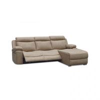 sofa relax electrico con chaiselongue izquierdo nellie 3 plazas cemento 276 x 102 x 187 cm