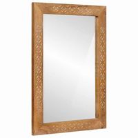 espejo de pared 70 x 50 cm madera de ingenieria y vidrio vidaxl