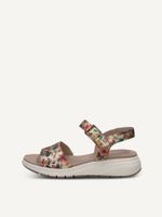 caprice sandal metallic made of leather without heel size 38