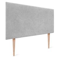 dhome cabecero acabado toalla soft tapizado liso con patas tejido suave para pared acusticos cabeceros absorbentes 105cm 8cm - 125 al - gris claro