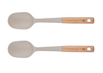 Cubiertos para ensalada de madera y silicona