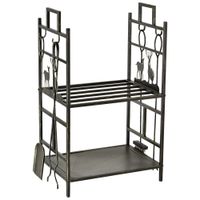 soporte para lena 515x33x77 cm oro