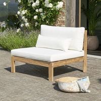 silla de jardin de madera de teca maciza blanca