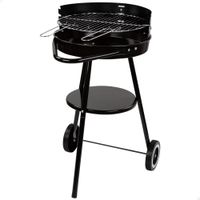 barbacoa de carbon portatil aktive parrilla regulable 3 alturas 42x77 cm negro