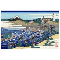 legendarte - cuadro lienzo impresion digital - el monte fuji visto desde kanaya en tokaido - katsushika hokusai - decoracion pared cm 80x120
