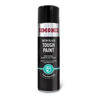 tough black satin spray paint 500ml