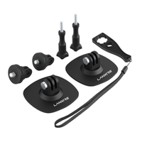 lanxire kit soporte adhesivo flexible base casco 3m compatible con insta360 x4 x3 x2 x one rs gopro