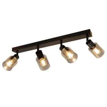 Reina - foco de techo de metal, color negro, 56 cm, e14, máx. 25 w