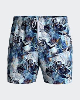 Bañador Short con estampado tropical