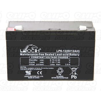 VRLA Sealed Battery - 6V 12Ah