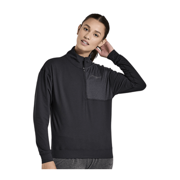 Sudadera Saucony Sunday 1/4 Zip Negro Mujer, Talla XS