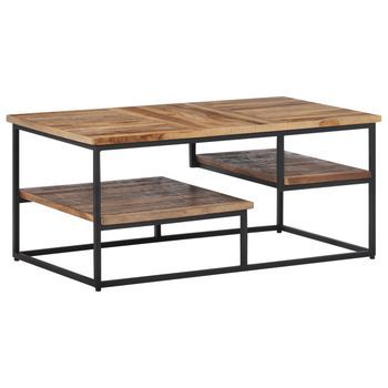 Mesa De Centro Teca Reciclada Maciza 90x50x39 Cm Vidaxl