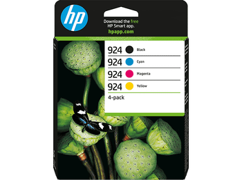 Cartucho de tinta - HP 924 Negro + Tricolor, Hasta 500 páginas en negro, 400 a color, Reciclaje fácil