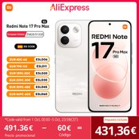xiaomi redmi note 17 pro max 5g version europea 256gb512gb nfc snapdragon 6 gen 5 amoled 15k 683 120hz camara 50mp ois ip68 sin cargador