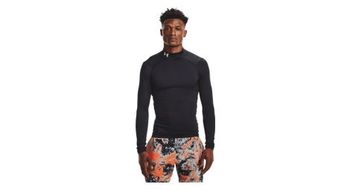 Camiseta de compresion de manga larga under armour coldgear armour negro