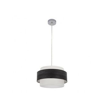 Colgante Myriam 1xe27 Cromo/madera Negra Regx40x40 Cm