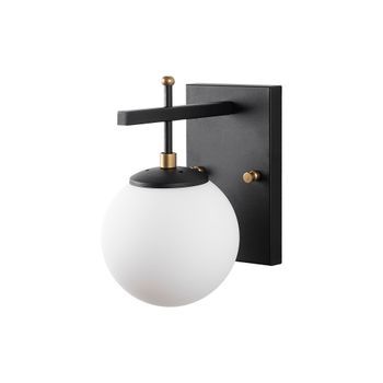 Lámpara De Pared Zahar-13113 Blanco Antiguo Metal Vidrio 15x20x15 Cm