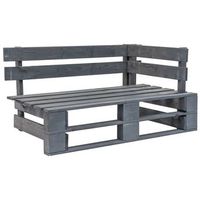 banco esquinero de pales para jardin madera gris vidaxl