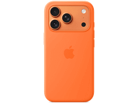 apple funda de silicona con magsafe para iphone 17 pro max compatible correa crossbody naranja