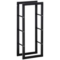 soporte para lena 40x25x100 cm negro