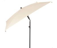 aktive parasol de jardin cuadrado 175x175 cm beige con mastil inclinable