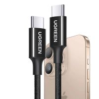 ugreen l501 3a 60w tipo-c a tipo-c cable pd30 carga rapida transmision de datos nucleo de cobre estanado linea de 1m1