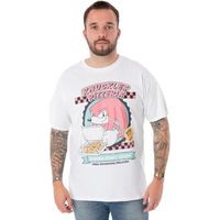 dessins animes camiseta knuckles pizzeria para hombre