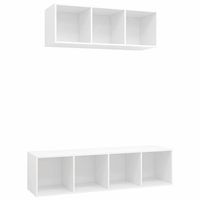 juego de muebles de salon 2 piezas madera de ingenieria blanco vidaxl