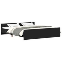estructura de cama con cabecero piecero negro 200x200cm vidaxl
