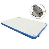 plataforma flotante inflable azul y blanco 300x150x15 cm