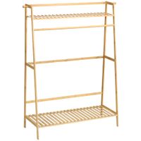 perchero de pie 114x40x139 cm madera natural