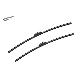 Retrofit Flat Wiper Blade Set Ar703S With Spray Nozzle
