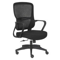 silla de oficina taxana silla de tela transpirable en negro de altura regulable con reposabrazos