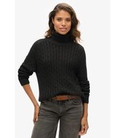 superdry para mujer w6110614a jersey cable roll gris s negro casual algodon