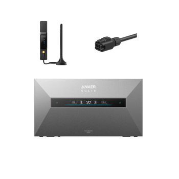 Kit Anker Solix Solarbank Max Ac Con Conexión Fija A Red Y Smart Meter Gen 2, Almacenamiento Ca 7kwh