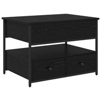 mesa de cafe - mesa de centro - mesa baja roble negro 70 x 50 x 545 cm madera de ingenieria
