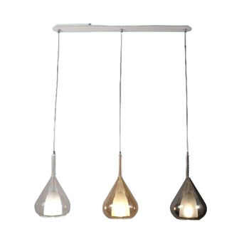 Lámpara Colgante Led Lila De Metal Y Cristal Borosilicato 3481-48-297 Fabas Luce