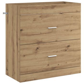 Gabinete De Baño Debajo Del Lavabo Roble Artisan Vidaxl