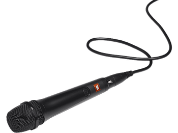 Micrófono - JBL PBM100, Para altavoces Party Box, Dinámico con cable, Cardioide, Negro