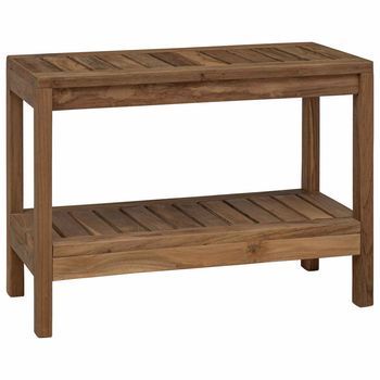Mesa Lateral De Baño Con Almacenamiento Natural 60 X 30 X 45 Cm Vidaxl