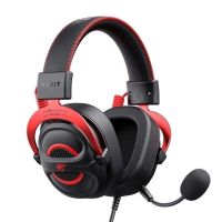 auriculares havit h2002e con cable conector 35 mm gaming diadema rojo y negro