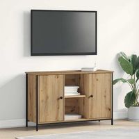 vidaxl conjunto de mueble de tv 101 x 35 x 65 cm roble artisan