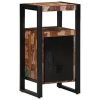 armario de bano multicolor 40x35x75 cm madera solida recuperada v9812 unico  marron