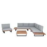 muebles de jardin con sillon hwc-h54 muebles de jardin con sofa en polimadera de acacia hilada mvg aluminio marron claro revestimiento gris claro 040008296
